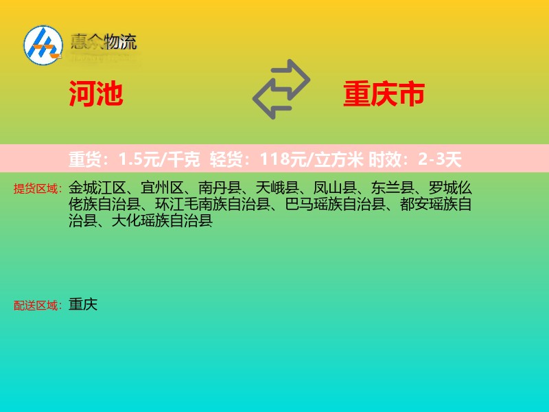 河池到重庆市长途搬家