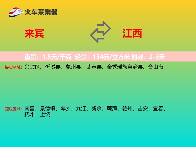 来宾到江西轿车托运