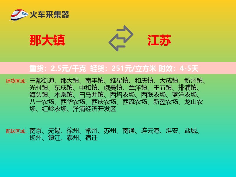 那大镇到江苏长途搬家