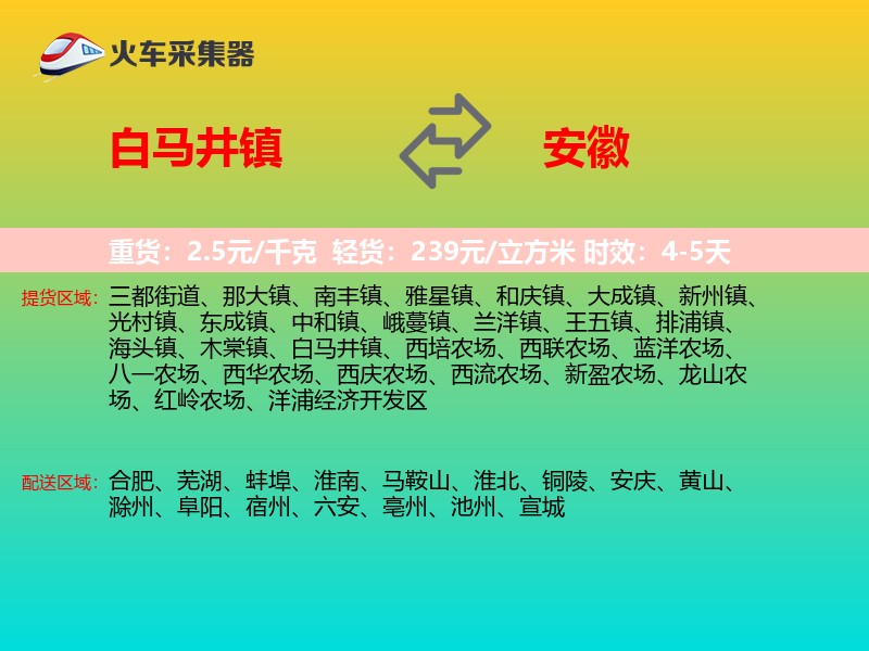 白马井镇到安徽长途搬家