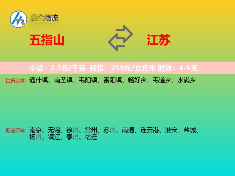 五指山到江苏长途搬家