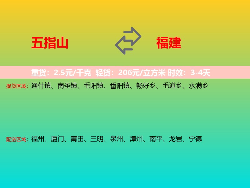 五指山到福建长途搬家