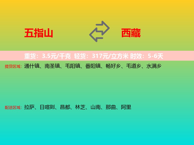 五指山到西藏长途搬家