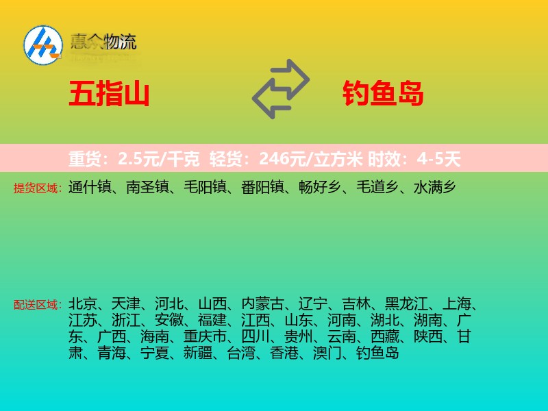 五指山到钓鱼岛轿车托运