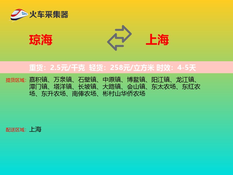 琼海到上海长途搬家