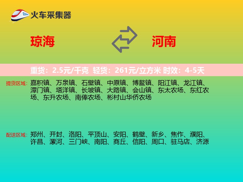 琼海到河南轿车托运