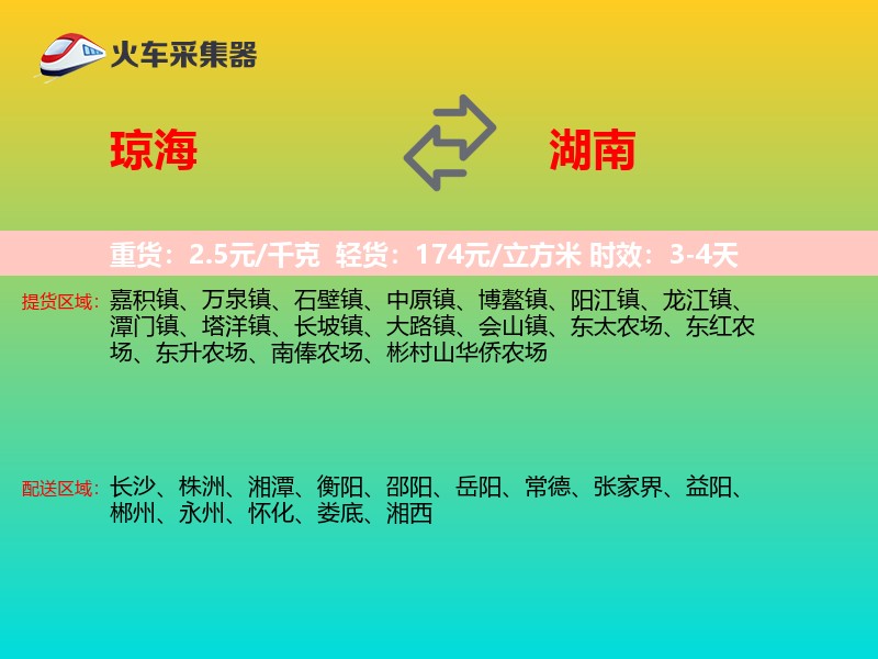 琼海到湖南轿车托运