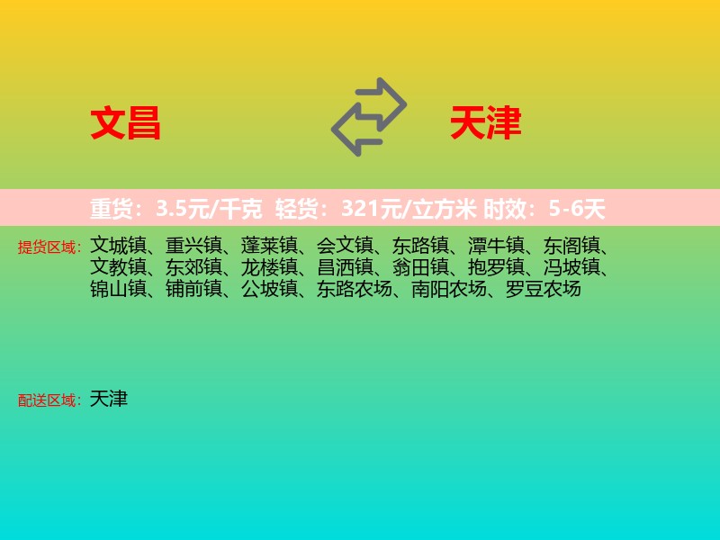 文昌到天津长途搬家