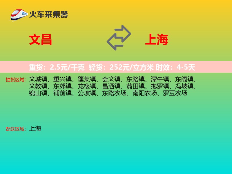 文昌到上海长途搬家