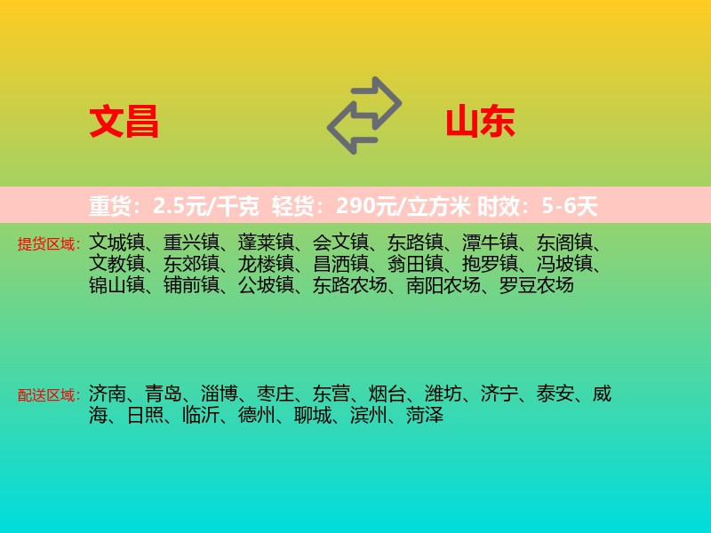 文昌到山东长途搬家