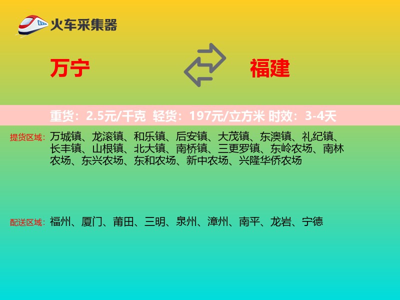 万宁到福建长途搬家