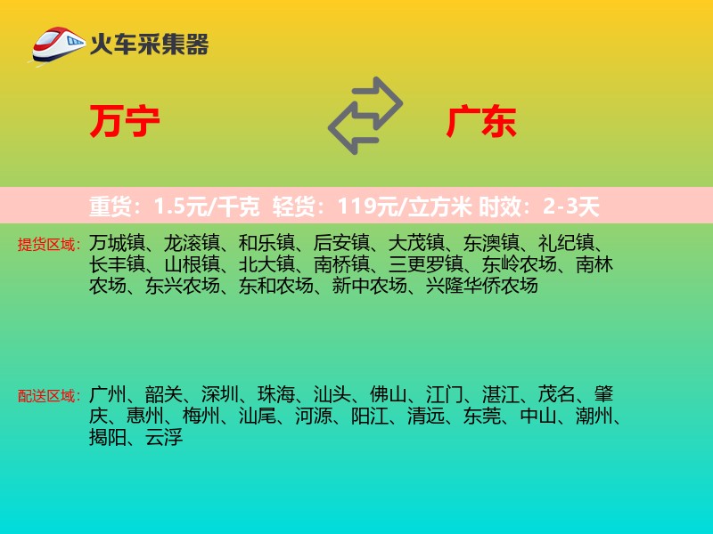 万宁到广东长途搬家