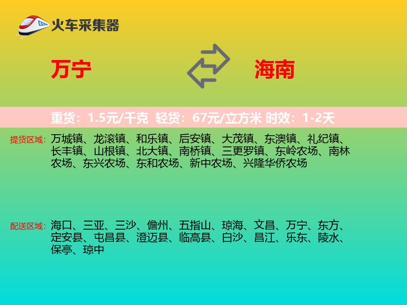 万宁到海南长途搬家