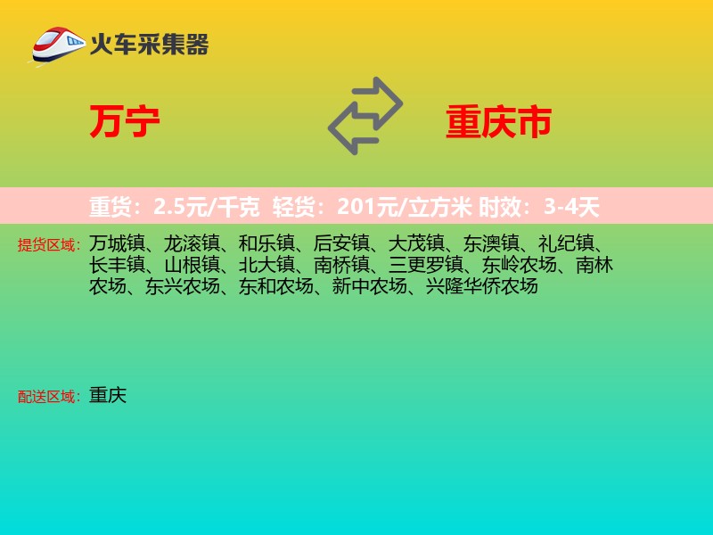 万宁到重庆市长途搬家