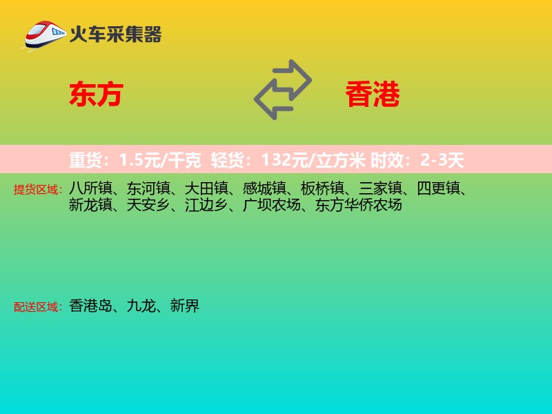 东方到香港轿车托运