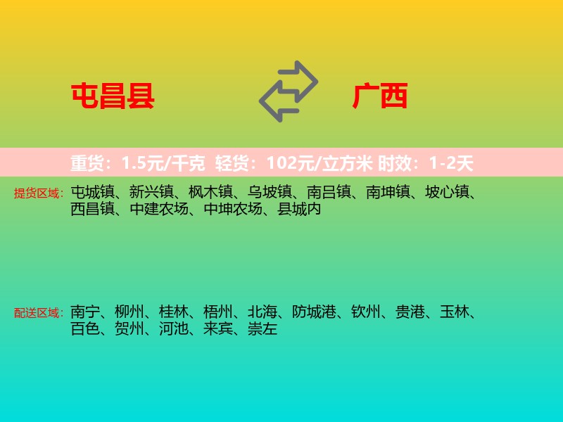 屯昌县到广西长途搬家