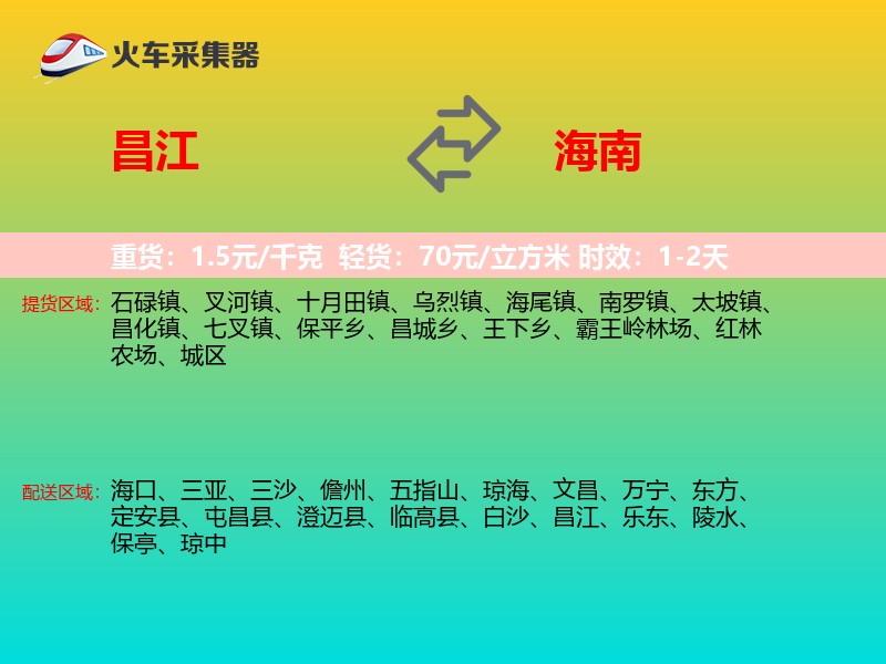 昌江到海南长途搬家