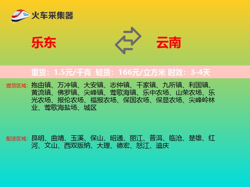 乐东到云南长途搬家