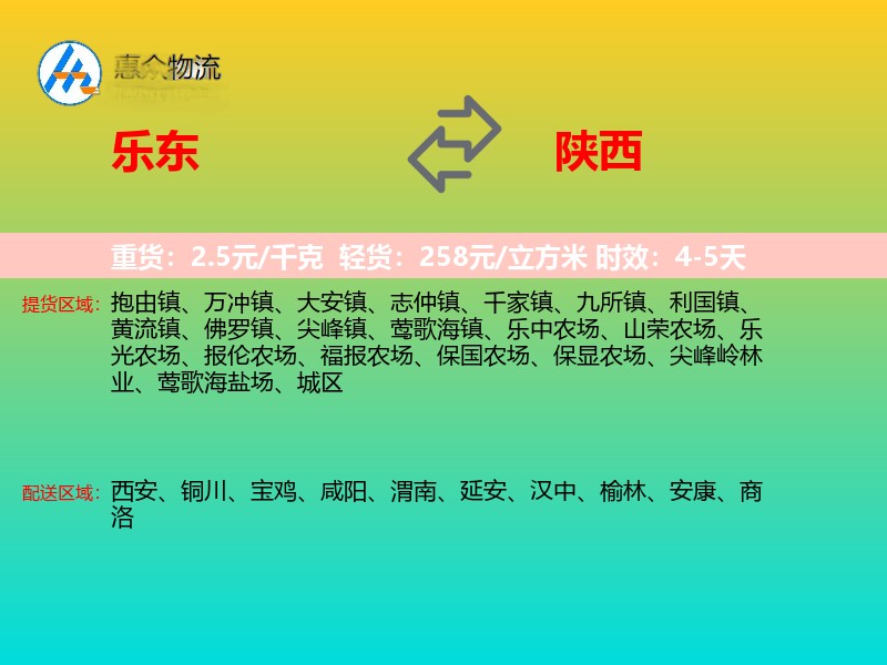 乐东到陕西长途搬家