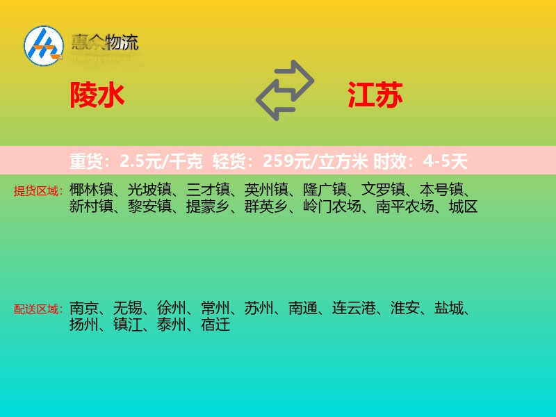陵水到江苏长途搬家