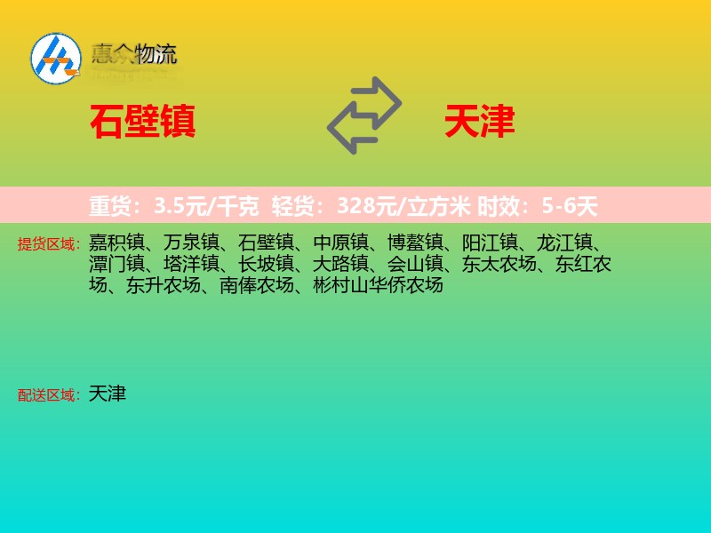 石壁镇到天津长途搬家