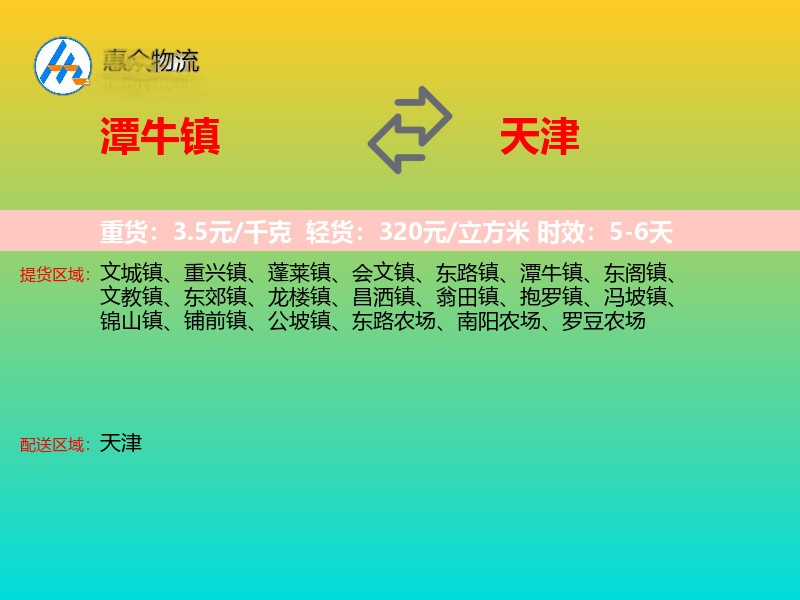 潭牛镇到天津长途搬家