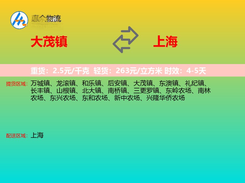 大茂镇到上海长途搬家