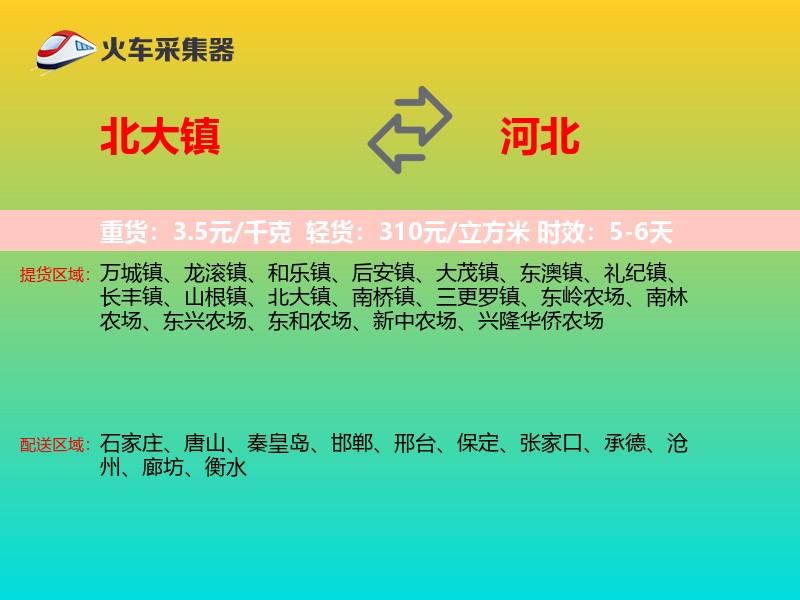 北大镇到河北长途搬家