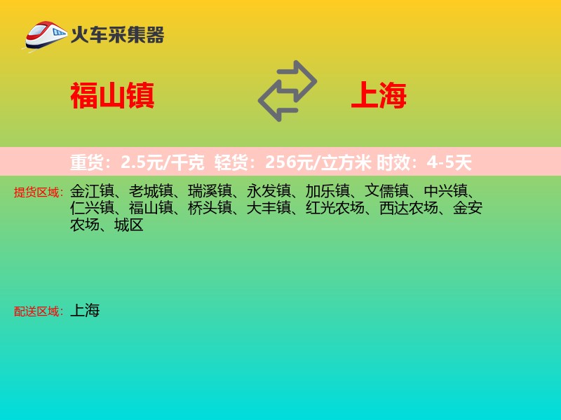福山镇到上海轿车托运