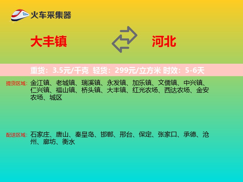 大丰镇到河北物流专线