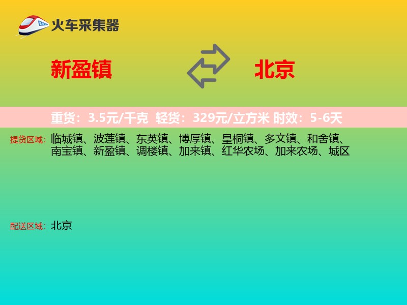 新盈镇到北京长途搬家