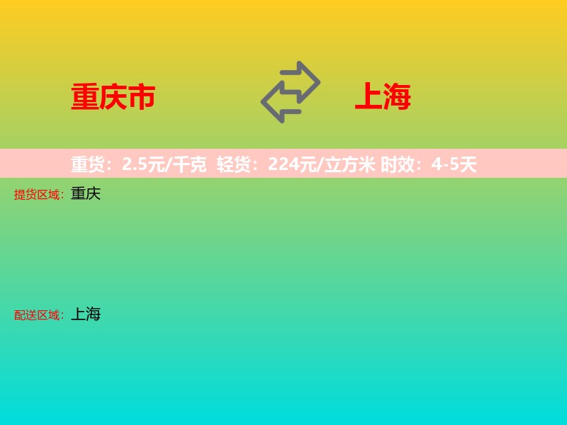重庆市到上海长途搬家