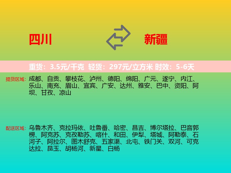 四川到新疆长途搬家