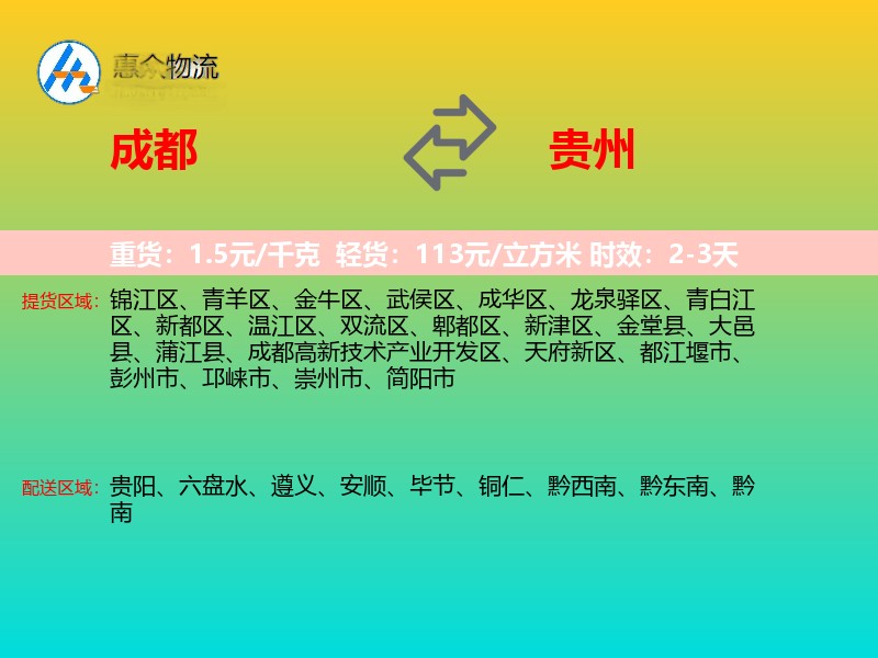 成都到贵州长途搬家