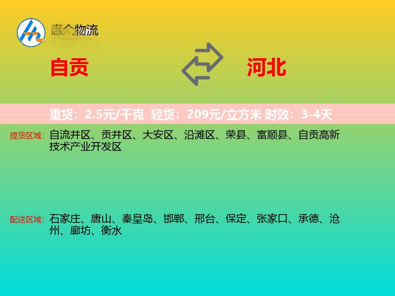 自贡到河北长途搬家