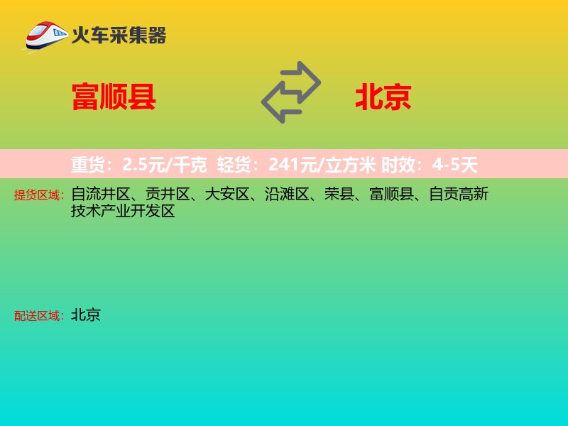 富顺县到北京长途搬家