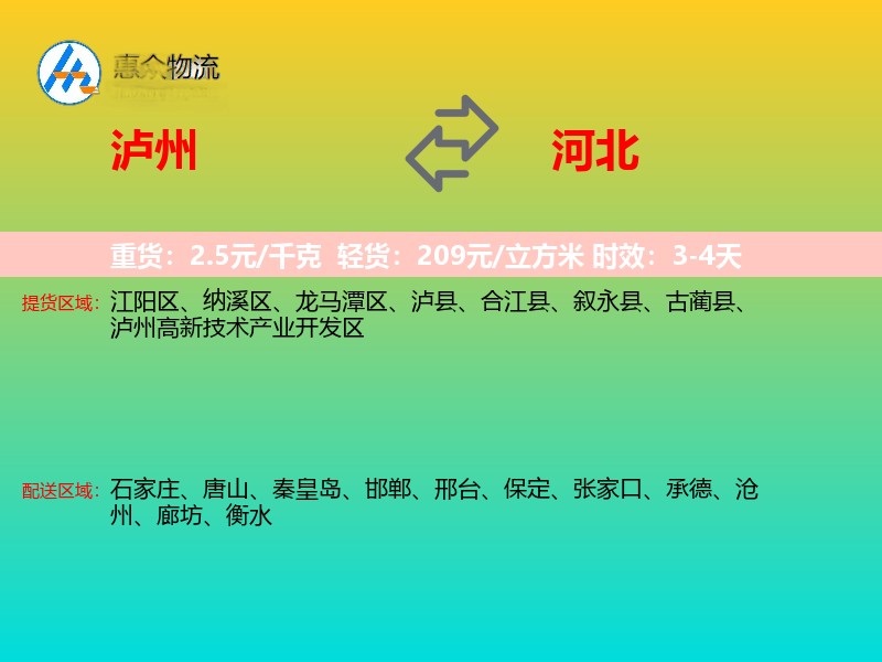 泸州到河北长途搬家