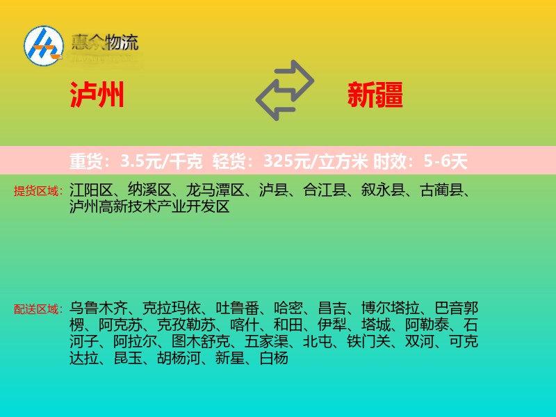 泸州到新疆轿车托运