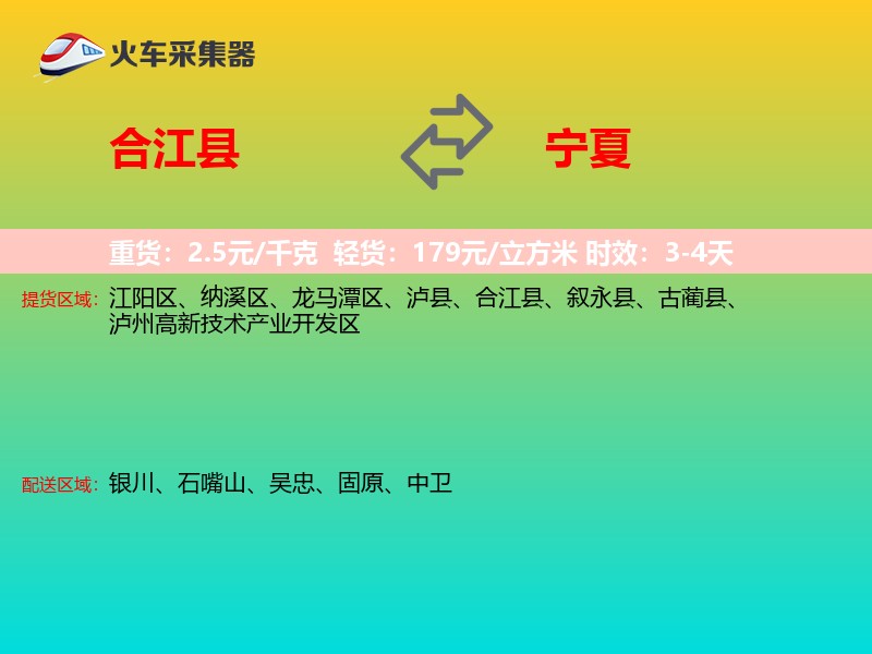 合江县到宁夏长途搬家