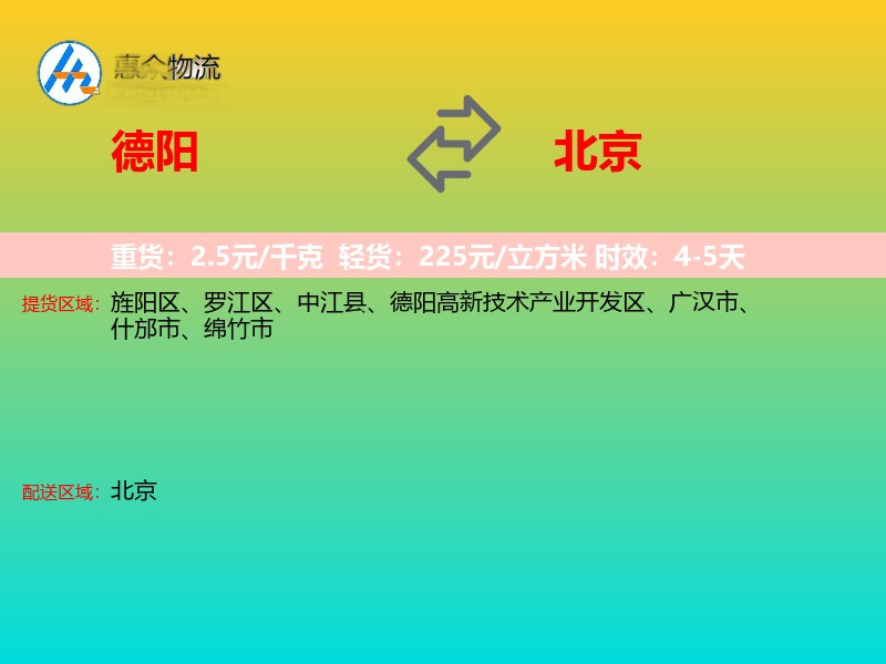 德阳到北京长途搬家