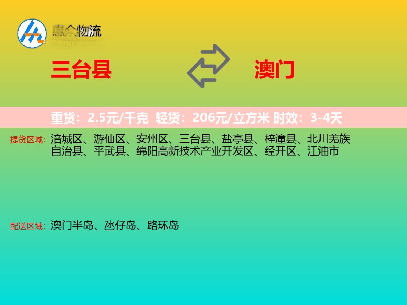 三台县到澳门长途搬家