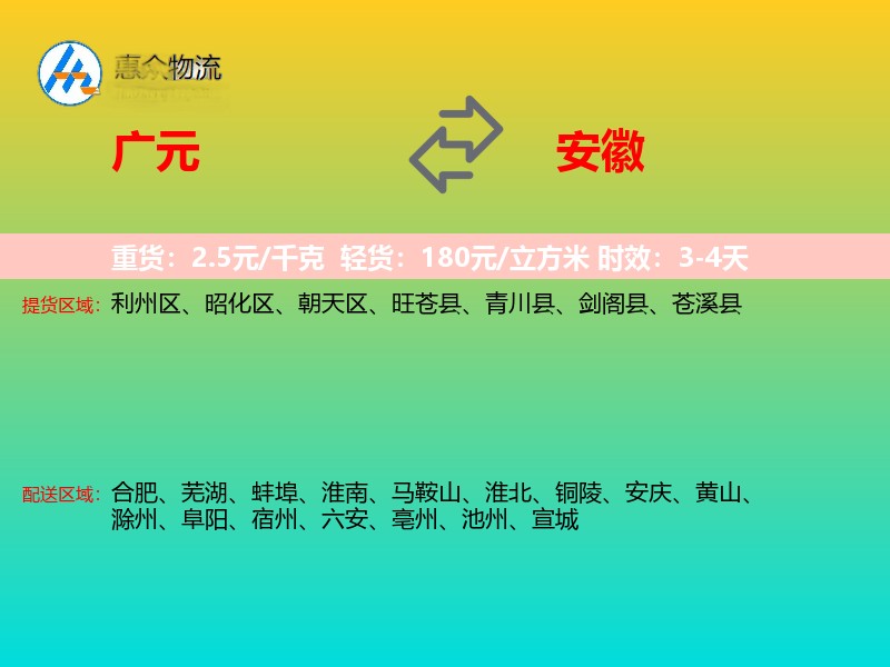 广元到安徽长途搬家