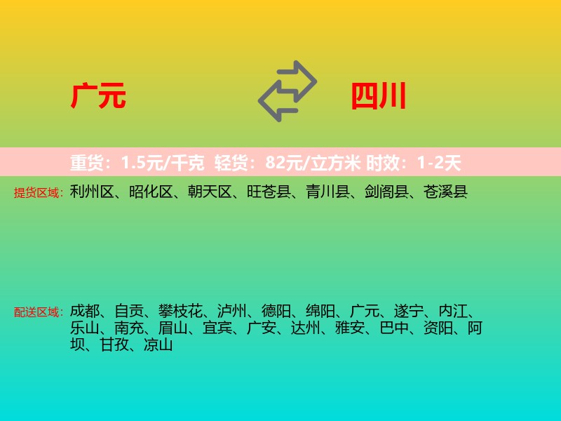 广元到四川长途搬家