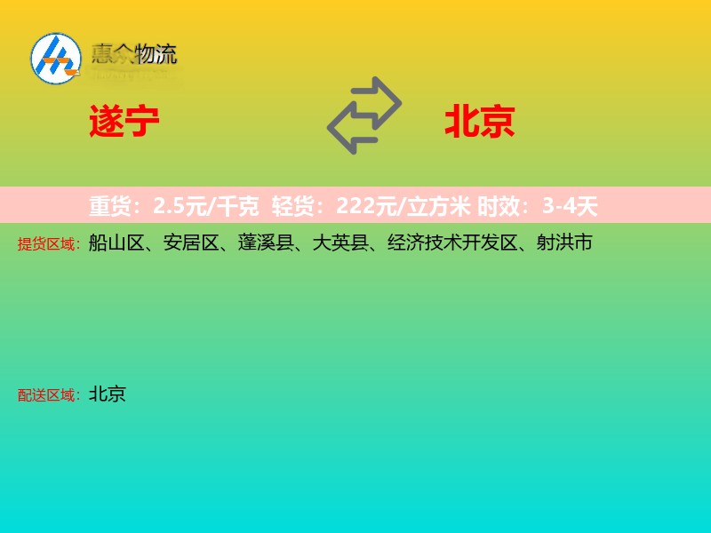 遂宁到北京长途搬家