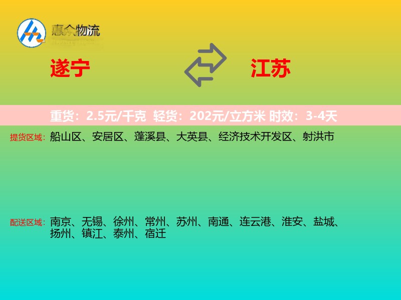 遂宁到江苏长途搬家