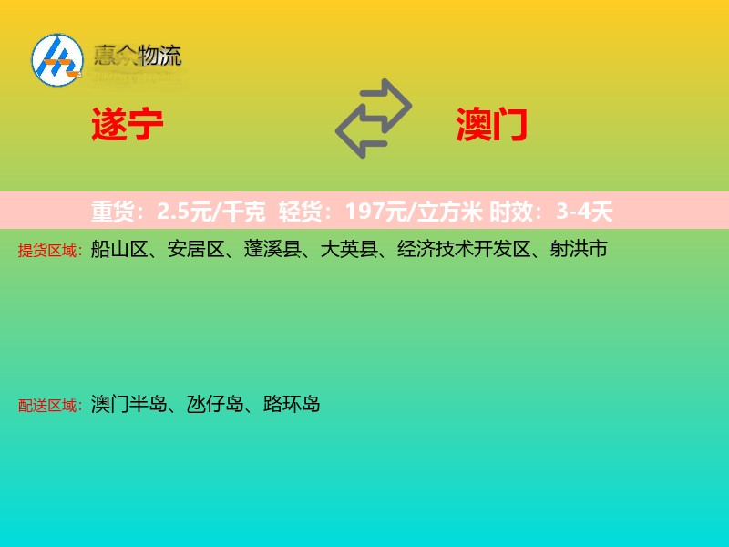 遂宁到澳门长途搬家