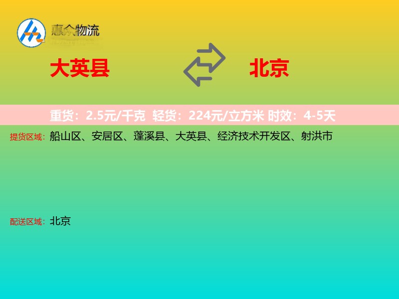 大英县到北京长途搬家