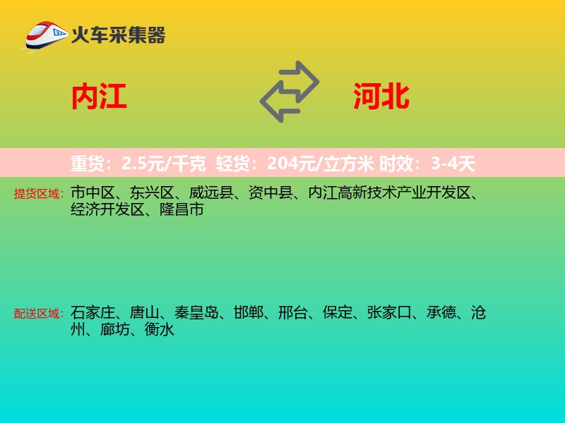 内江到河北长途搬家