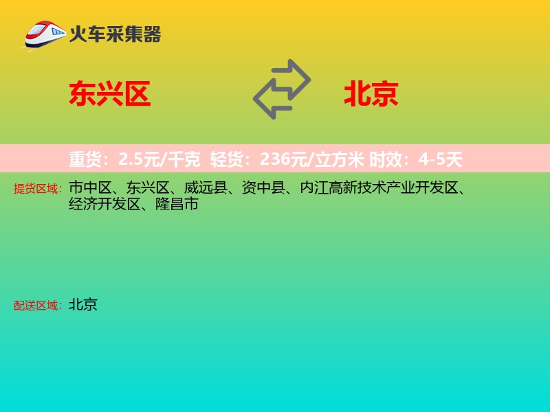 东兴区到北京长途搬家