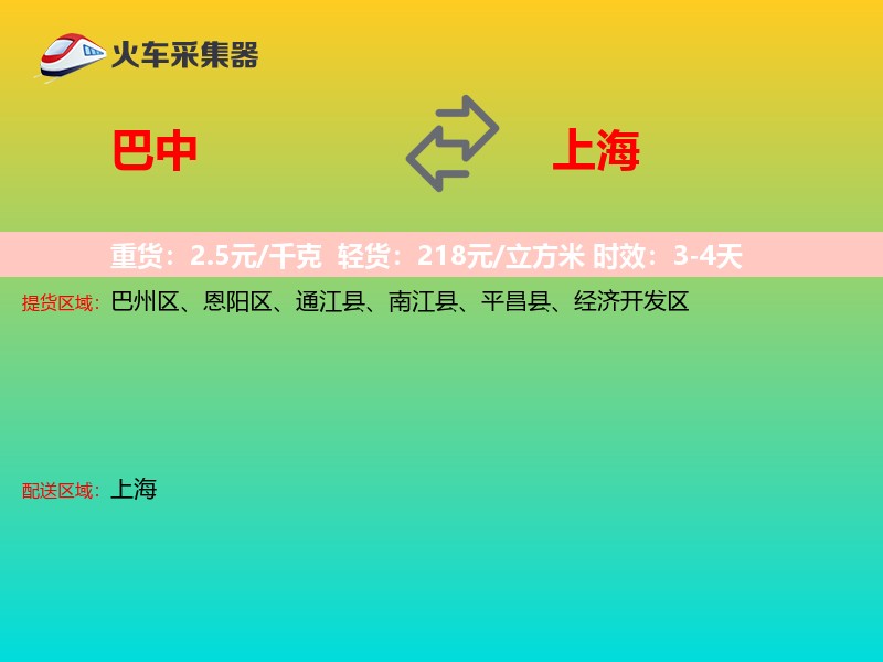 巴中到上海轿车托运